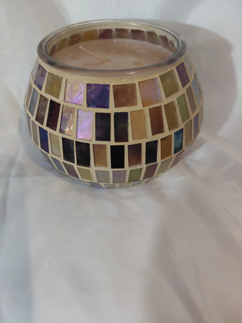 jcpenney Mosaic Glass Candle Holder - Gold and Multicolor Tiles